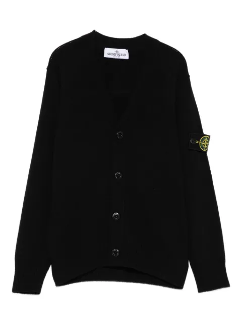 Stone Island Junior logo-patch cardigan