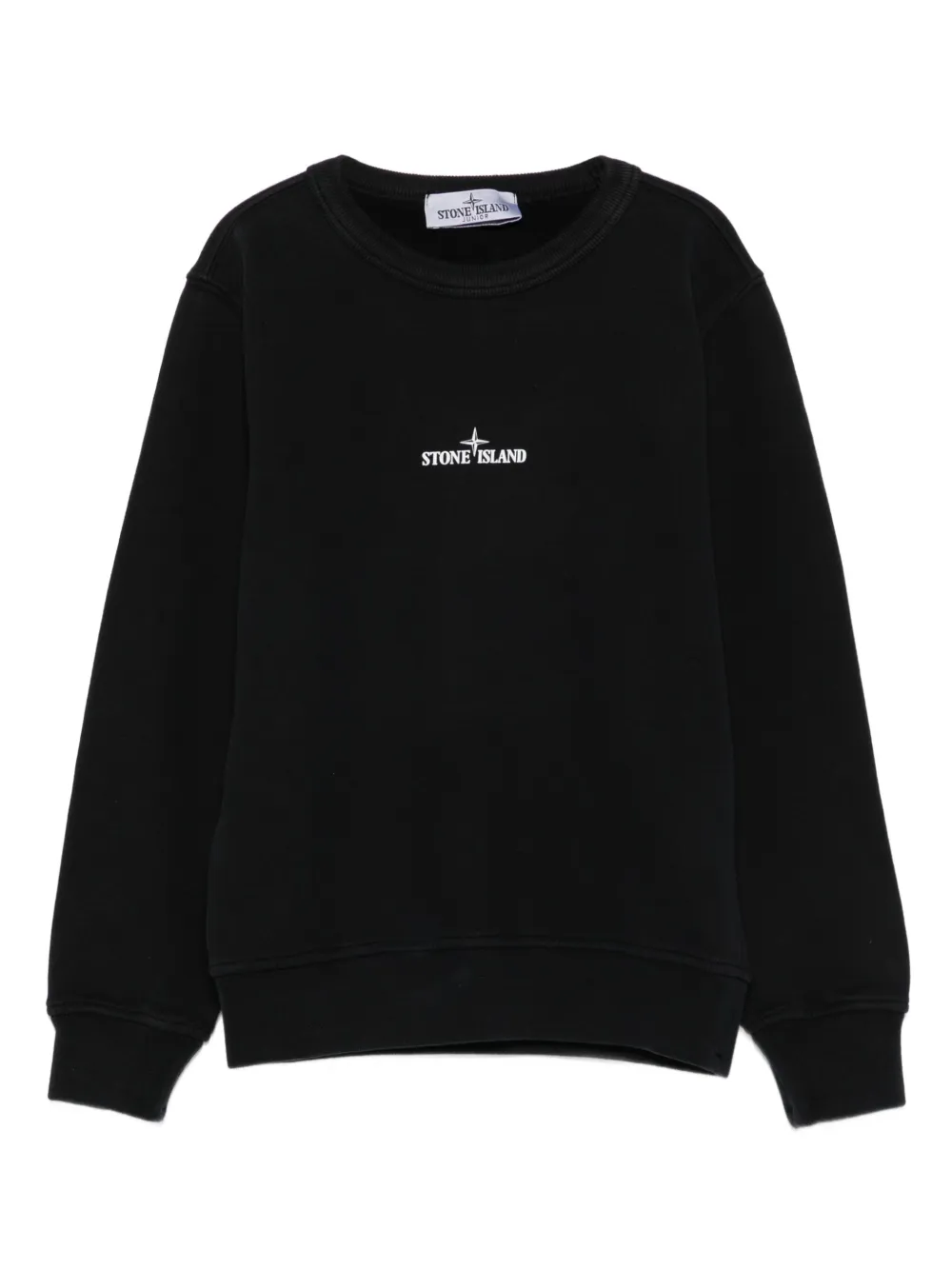 Stone Island Junior compass-logo sweatshirt Zwart