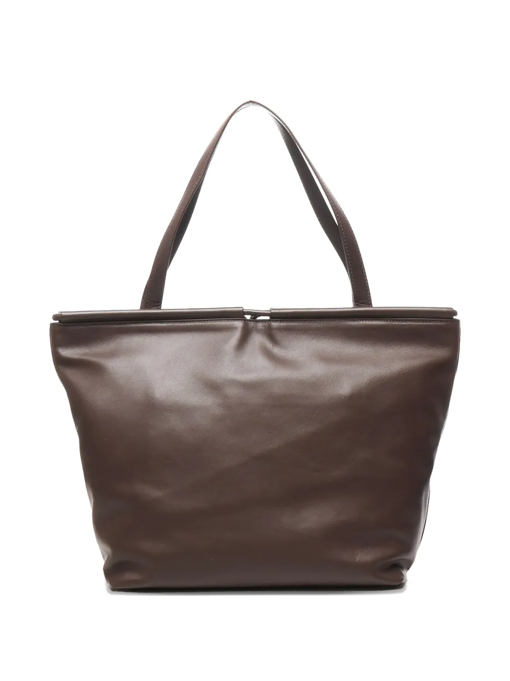 Coccinelle ring-detail leather shoulder bag Bruin