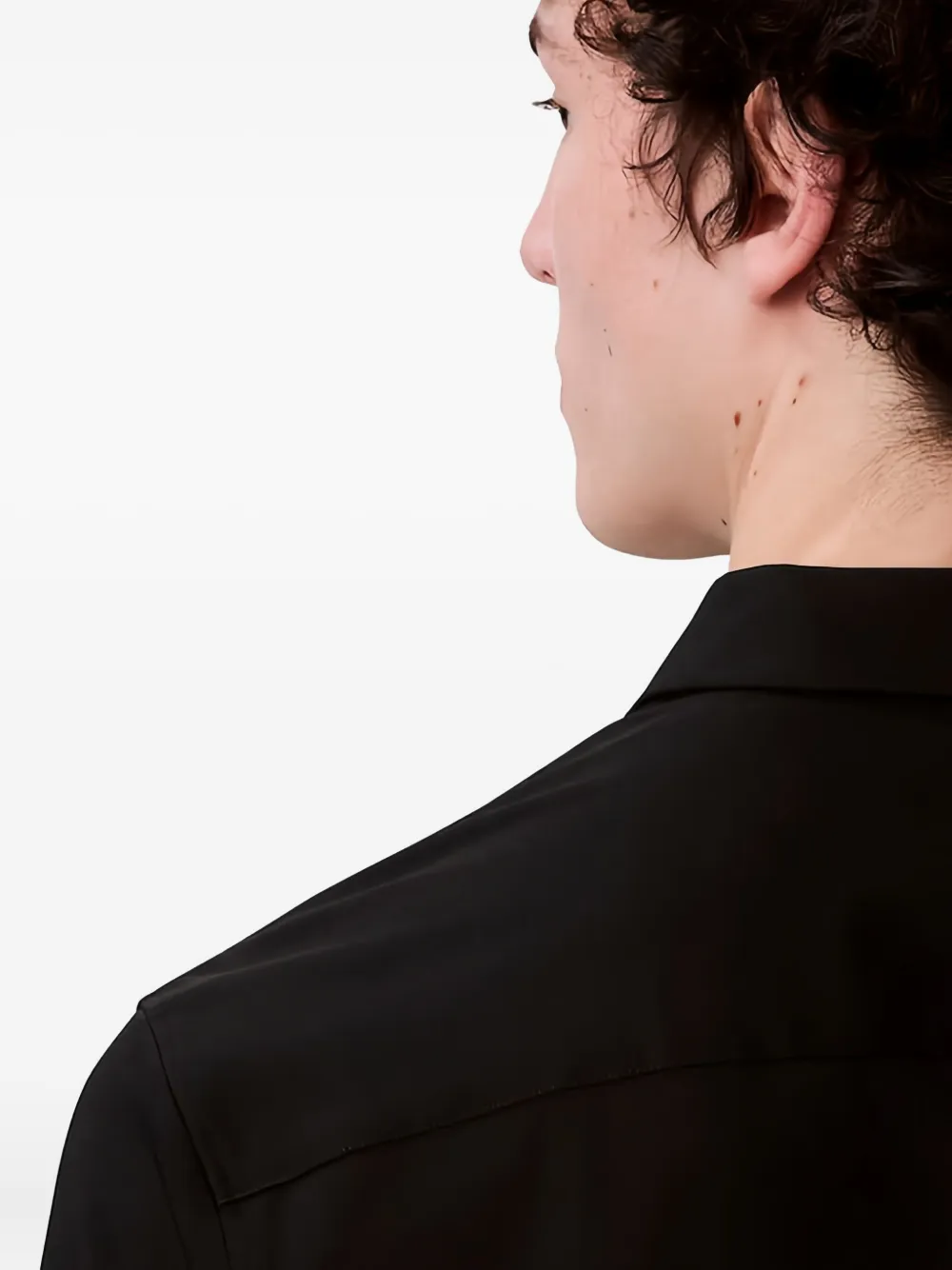 Calvin Klein Long-sleeve Button-down Shirt In Black
