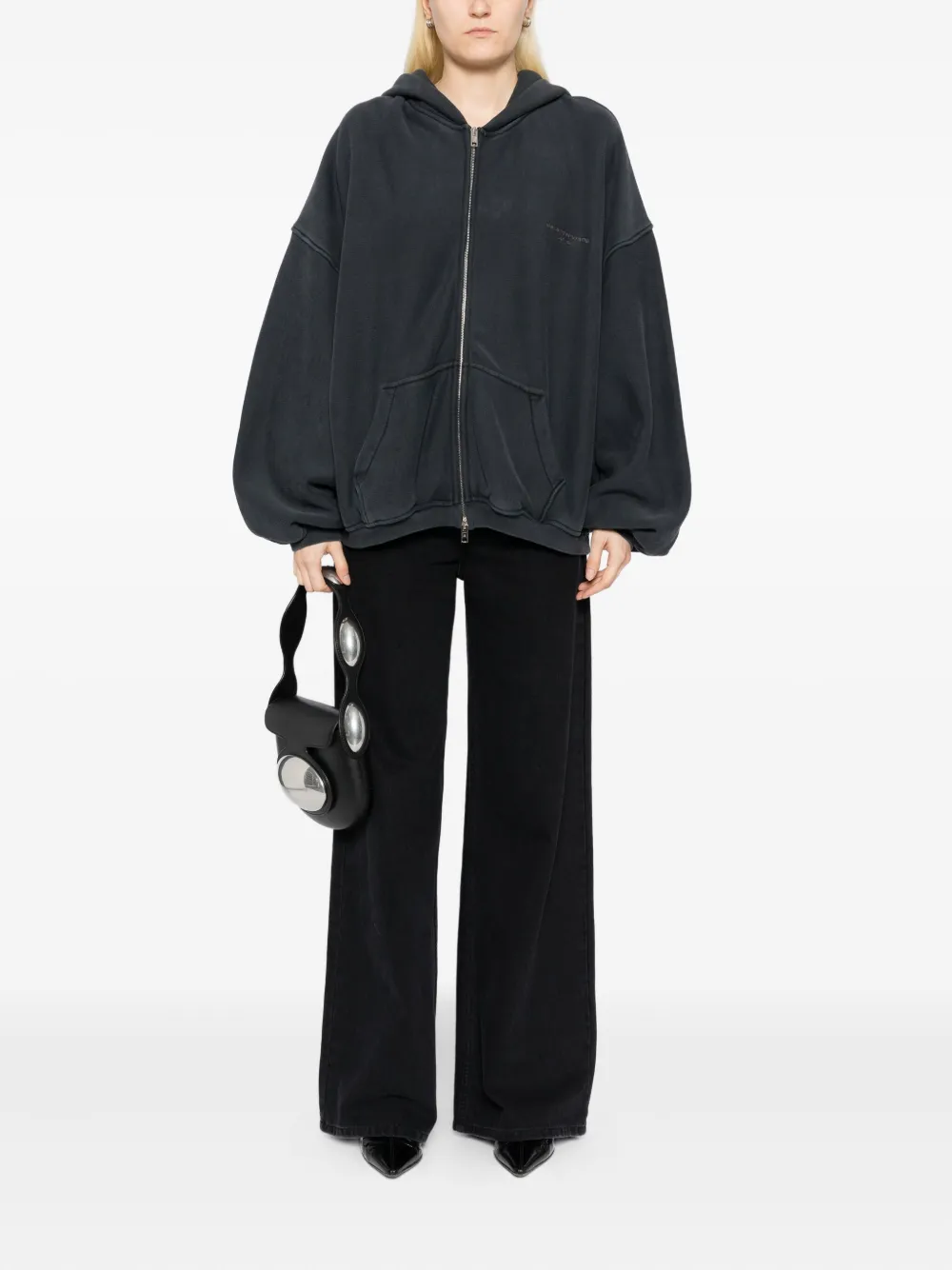 Alexander Wang Hoodie met logoprint Grijs