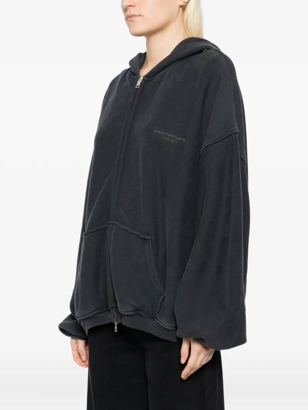 Alexander Wang Hoodie met logoprint Grijs