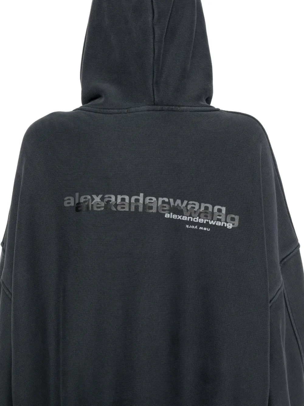 Alexander Wang Hoodie met logoprint Grijs