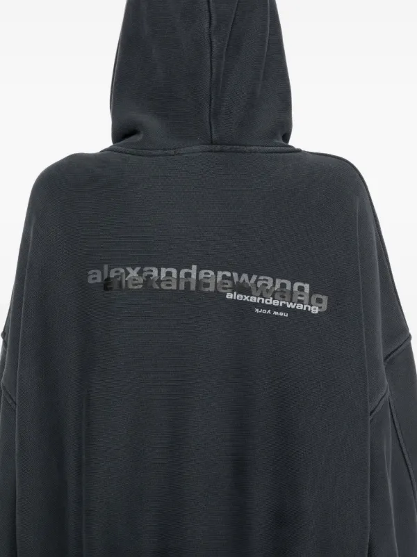 alexander wang ロゴパーカー　size M Alexander Wang ロゴ パーカー | グレー | FARFETCH JP