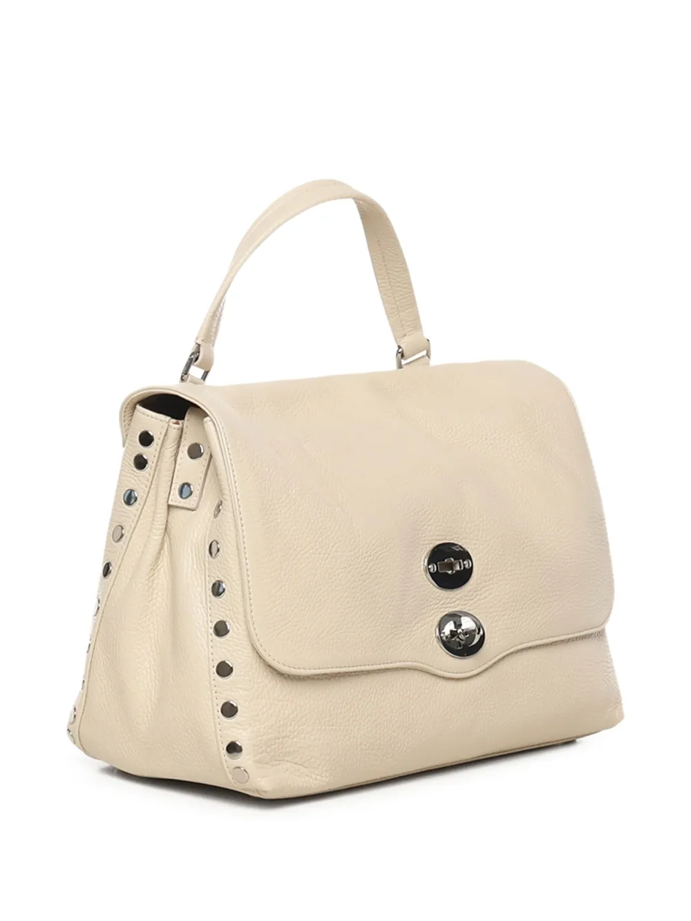 Zanellato Postina studded leather shoulder bag Beige