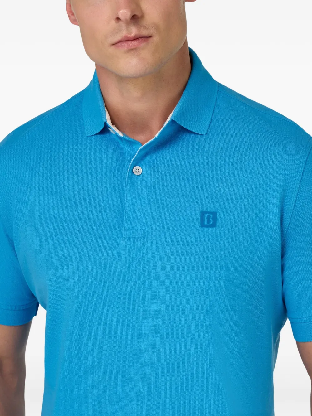Boggi Milano Katoenen poloshirt met logo Blauw