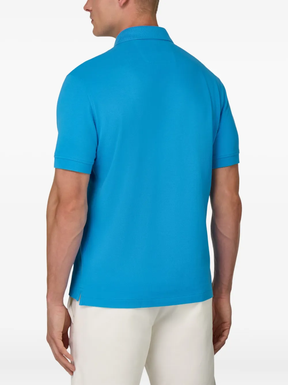 Boggi Milano Katoenen poloshirt met logo Blauw
