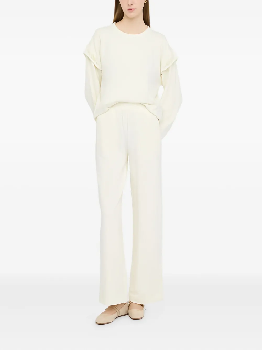 Liu •jo Pearl-embellished Sweatshirt In Yellow