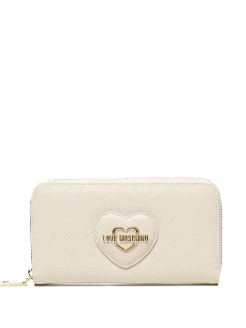 Love Moschino heart-logo zip-fastening wallet