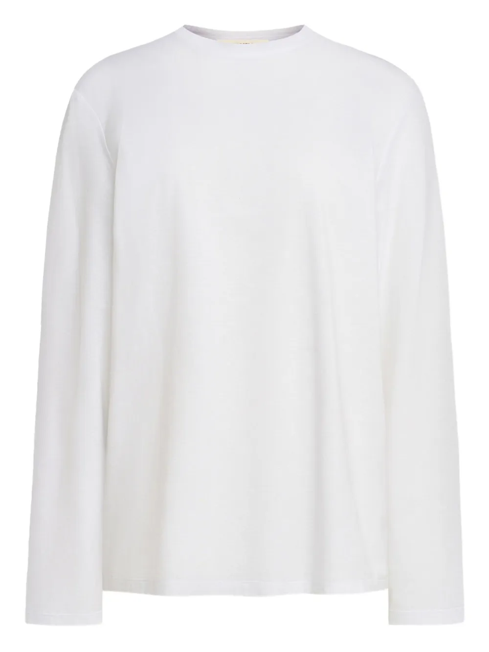 12 STOREEZ Katoenen T-shirt met lange mouwen Wit