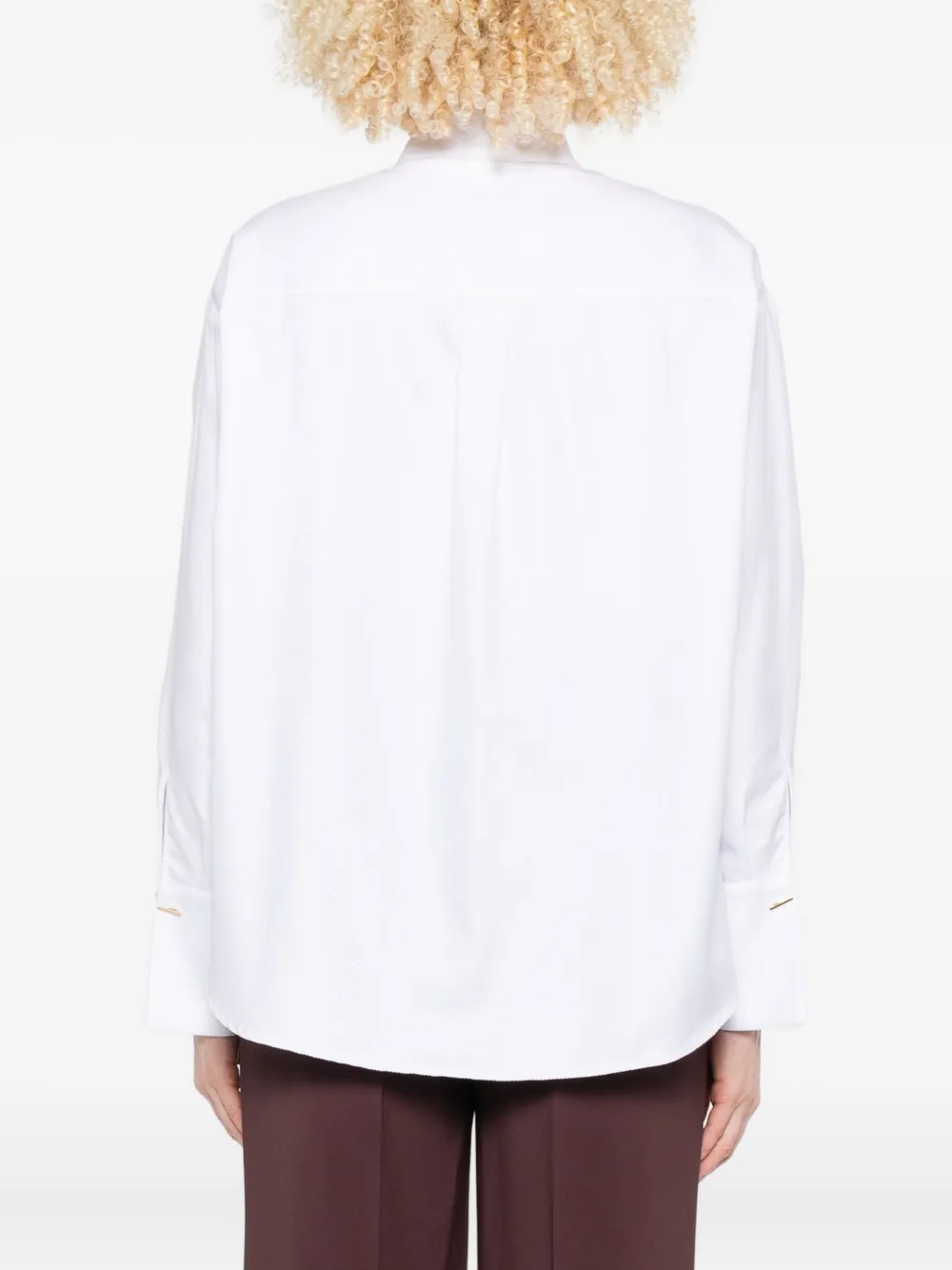 Elisabetta Franchi Katoenen blouse met vlak Wit