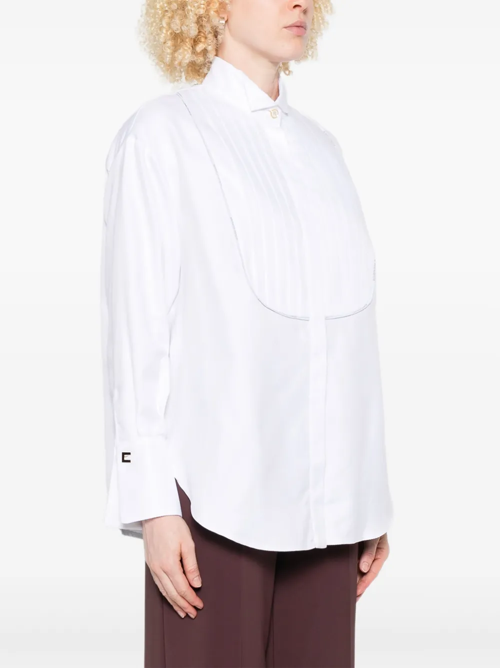 Elisabetta Franchi Katoenen blouse met vlak Wit