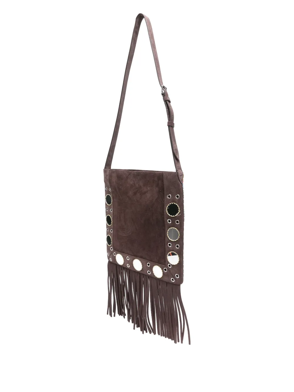 Valentino Garavani Crossbodytas met franje Bruin