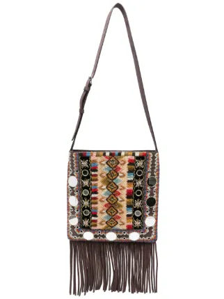 Valentino Garavani フリンジ ショルダーバッグ | ブラウン | FARFETCH JP