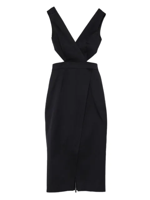 Safiyaa  Oakley cut-out V-neck midi party dress
