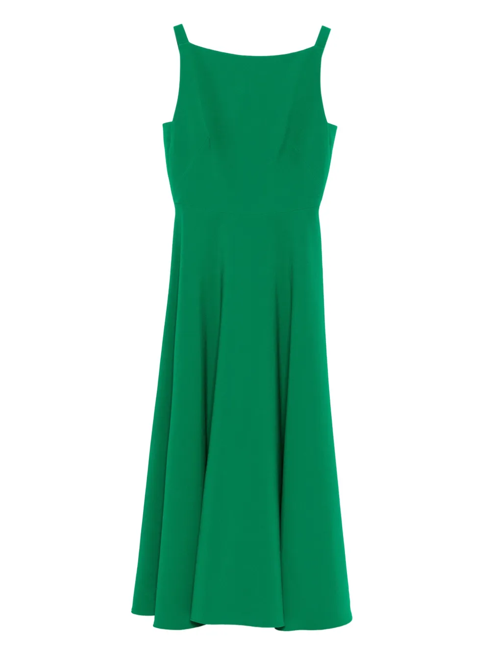 Safiyaa Flared midi-jurk met vierkante hals Groen