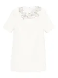 Safiyaa embellished short-sleeved mini party dress - Neutrals