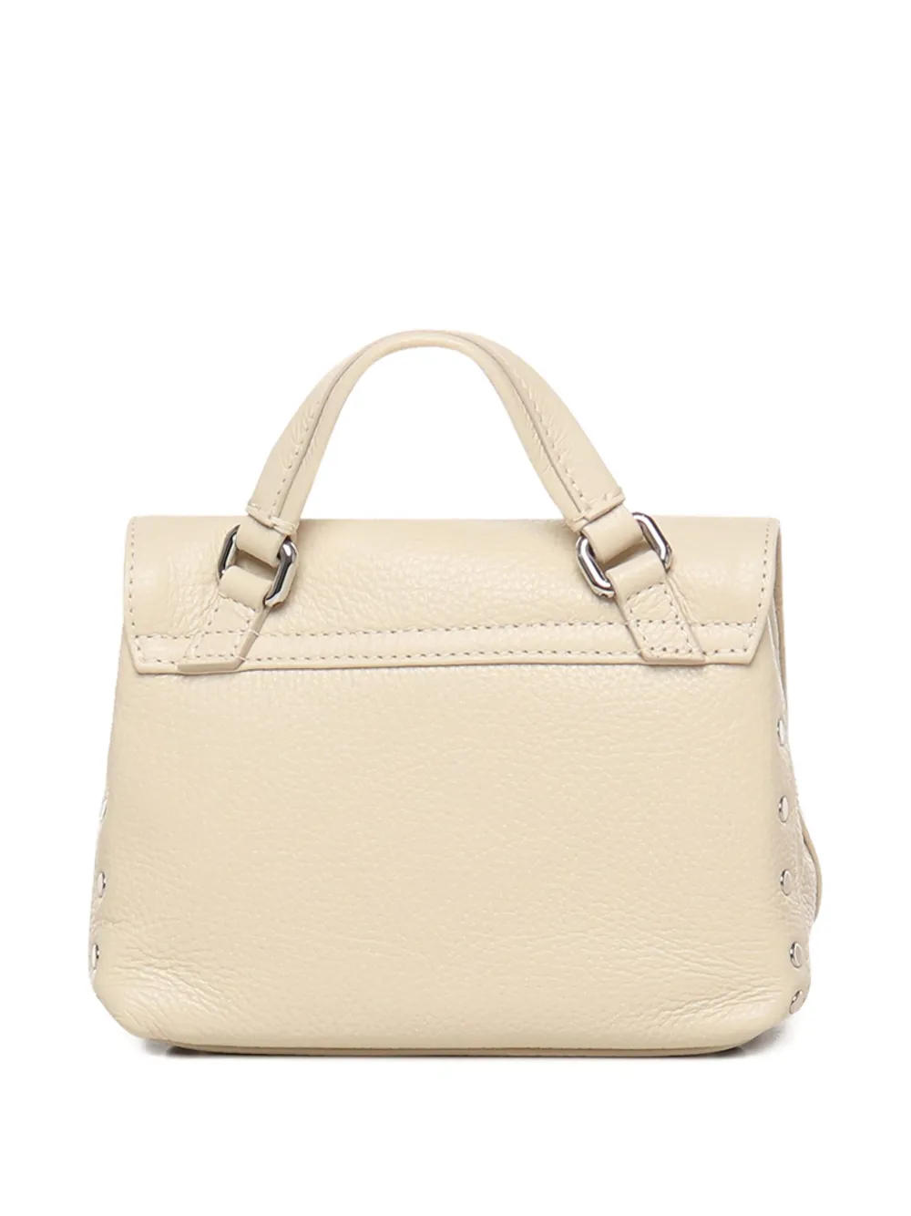 Zanellato Postina studded leather shoulder bag Beige