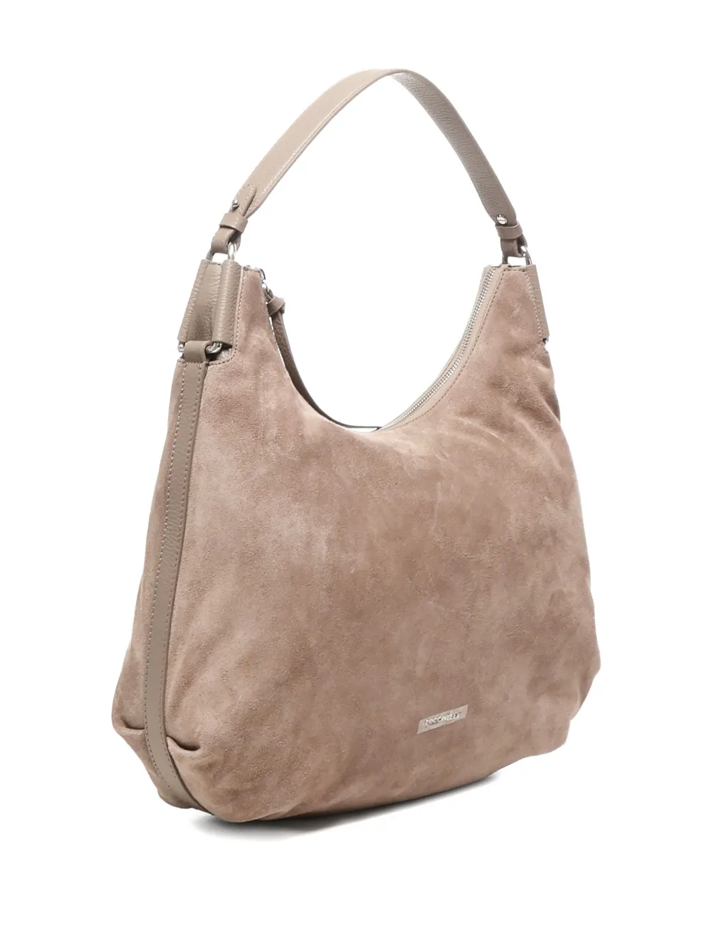 Coccinelle Suède leren schoudertas Beige