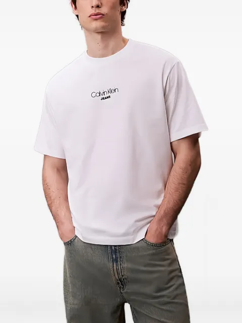 Calvin Klein logo-embroidered cottont-shirt