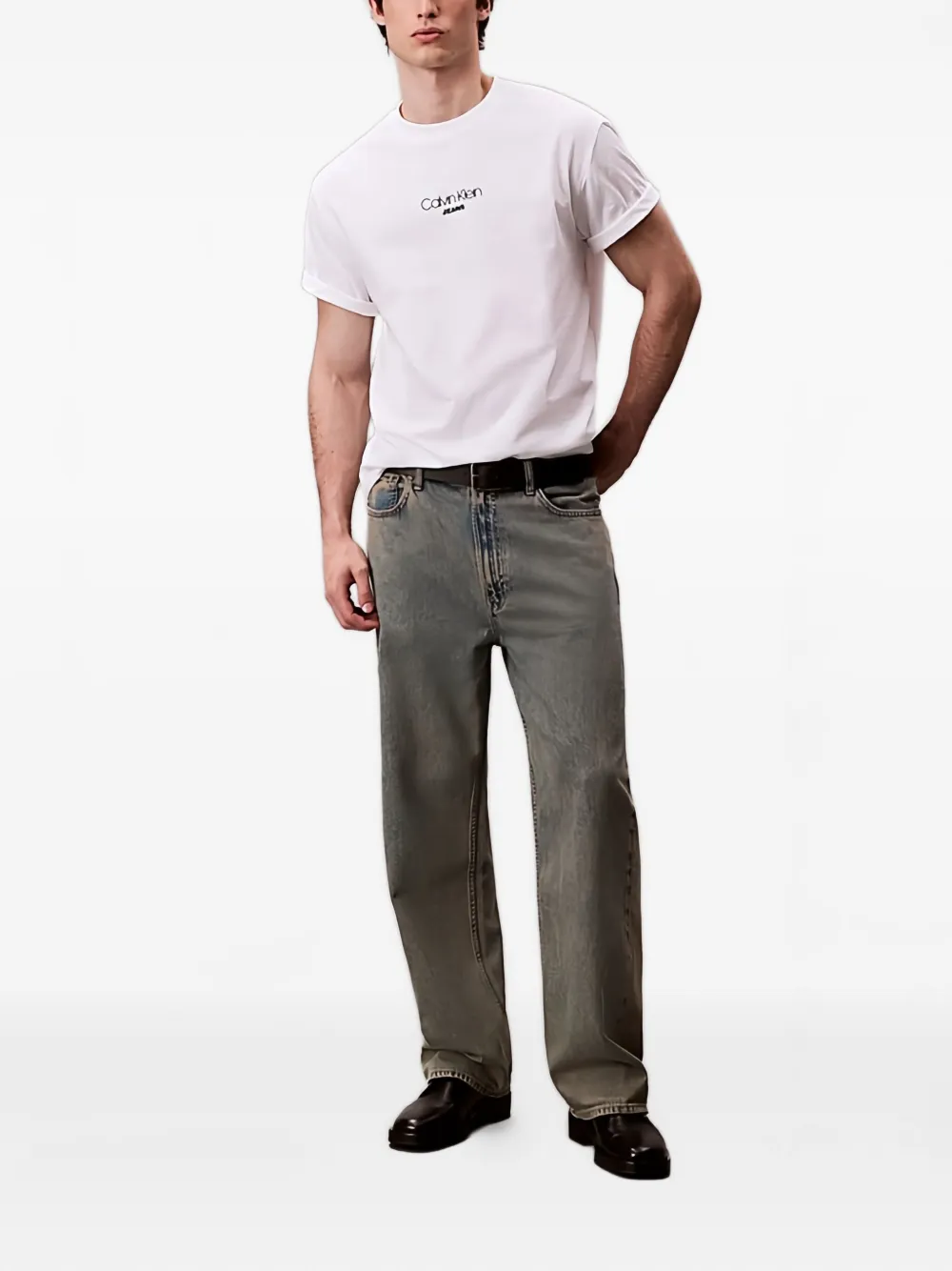 Calvin Klein T-shirt met geborduurd logo - Wit
