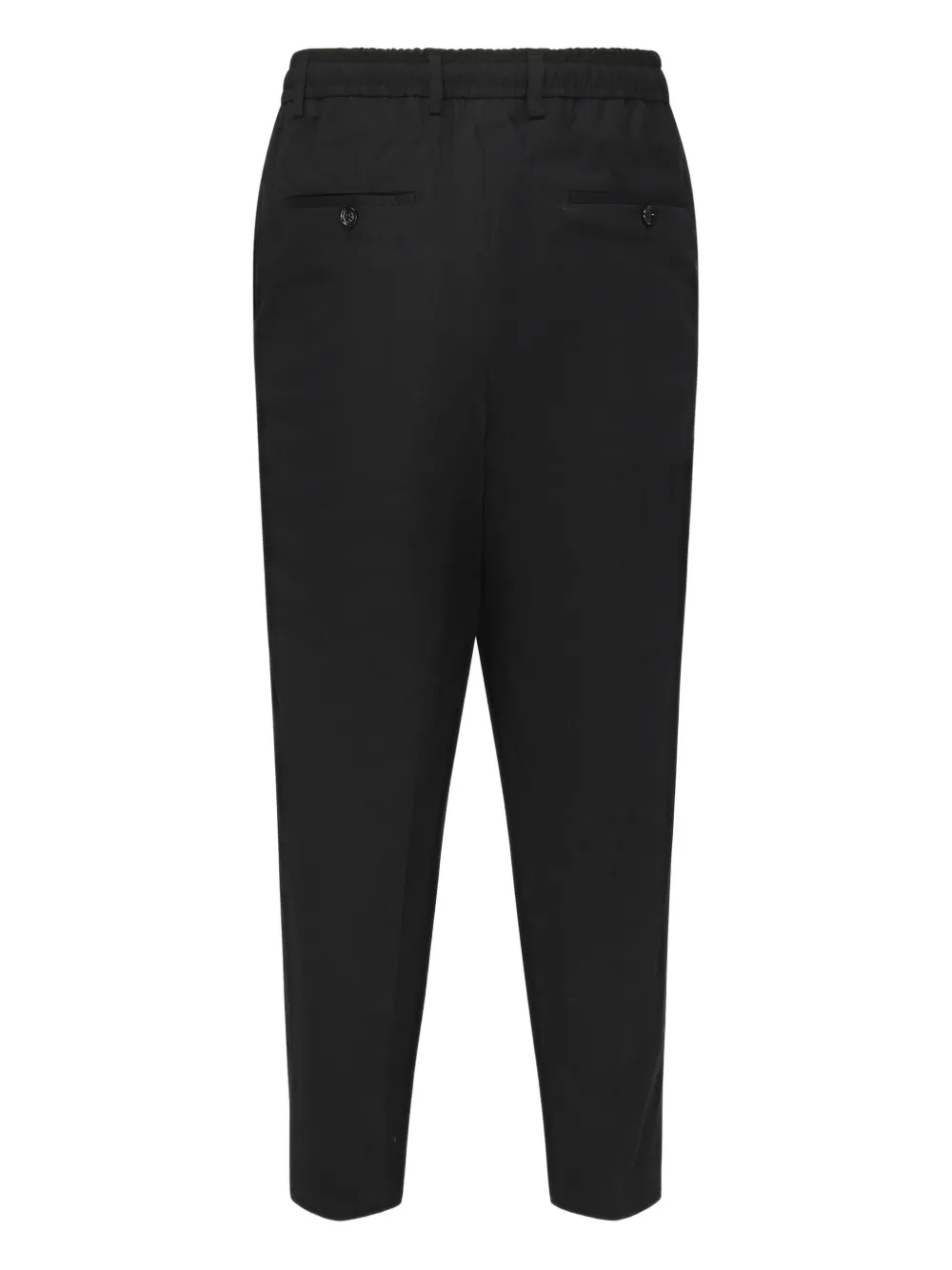 BE ABLE Dominique pleated elastic-waist trousers - Zwart