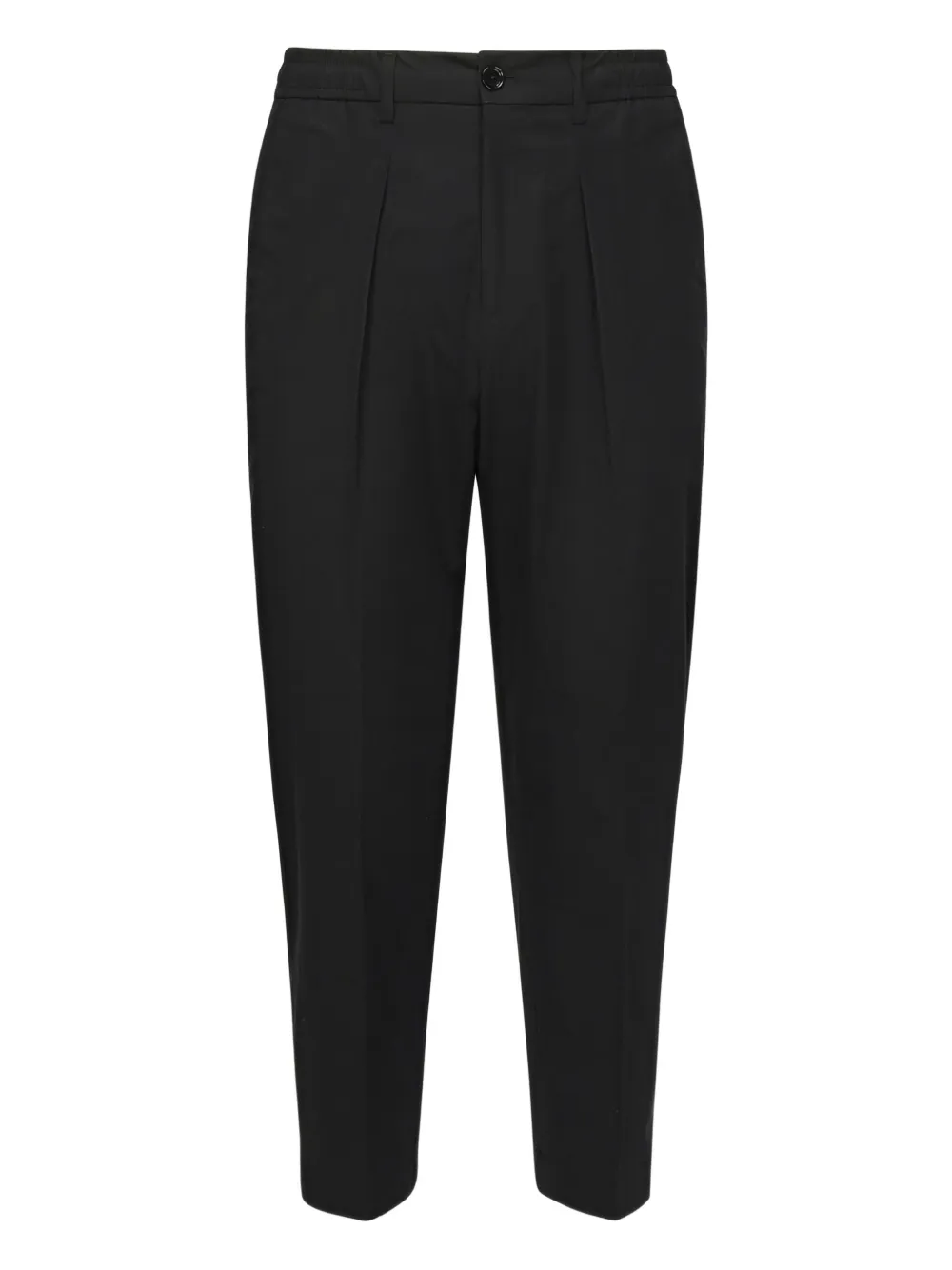 Be Able Dominique Pleated Elastic-waist Trousers In Black