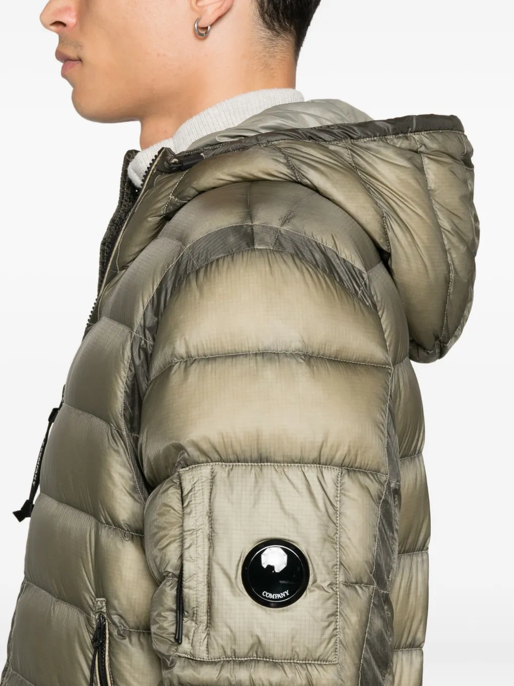 C.P. Company hooded quilted jacket Groen