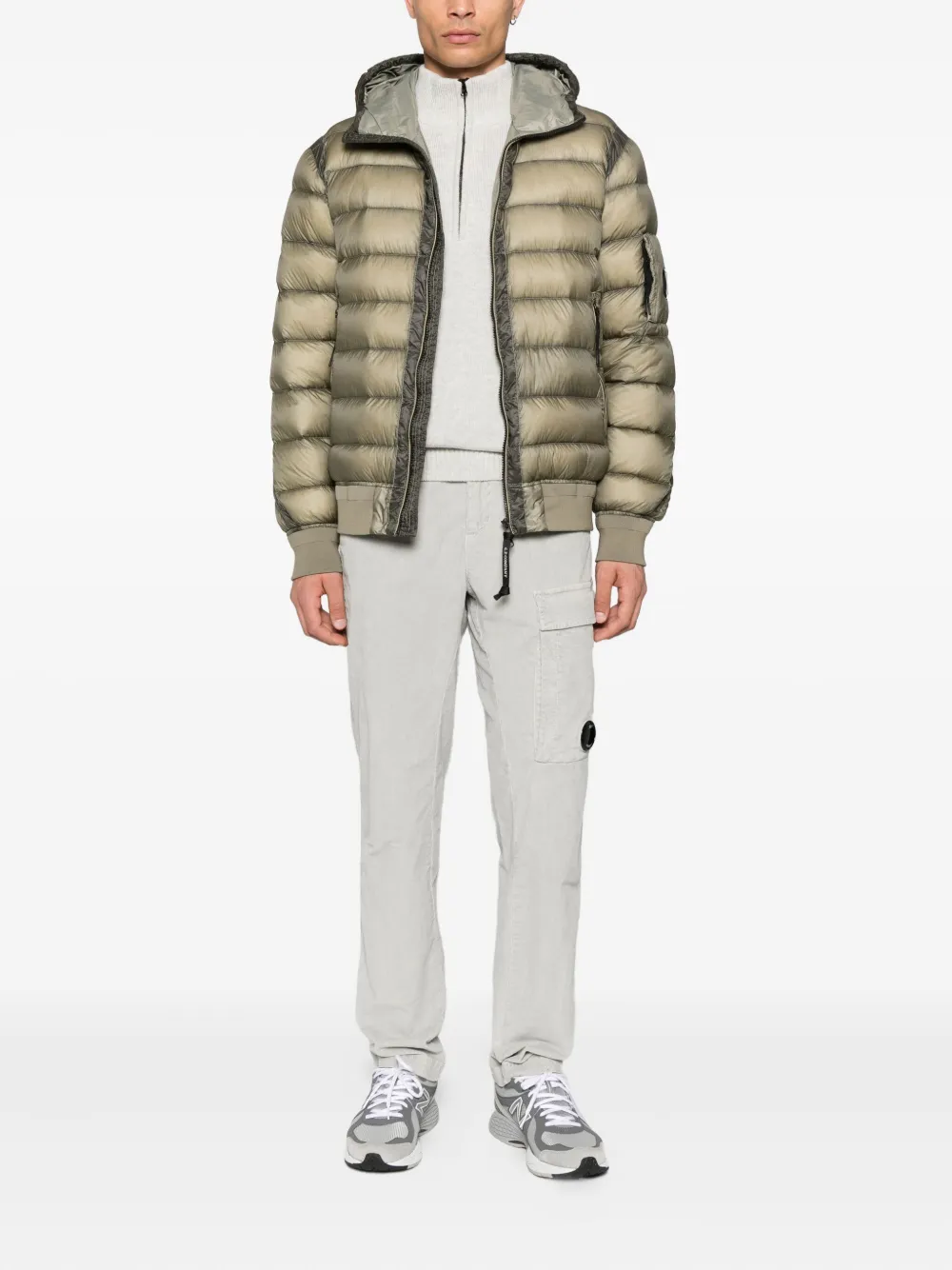 C.P. Company hooded quilted jacket Groen