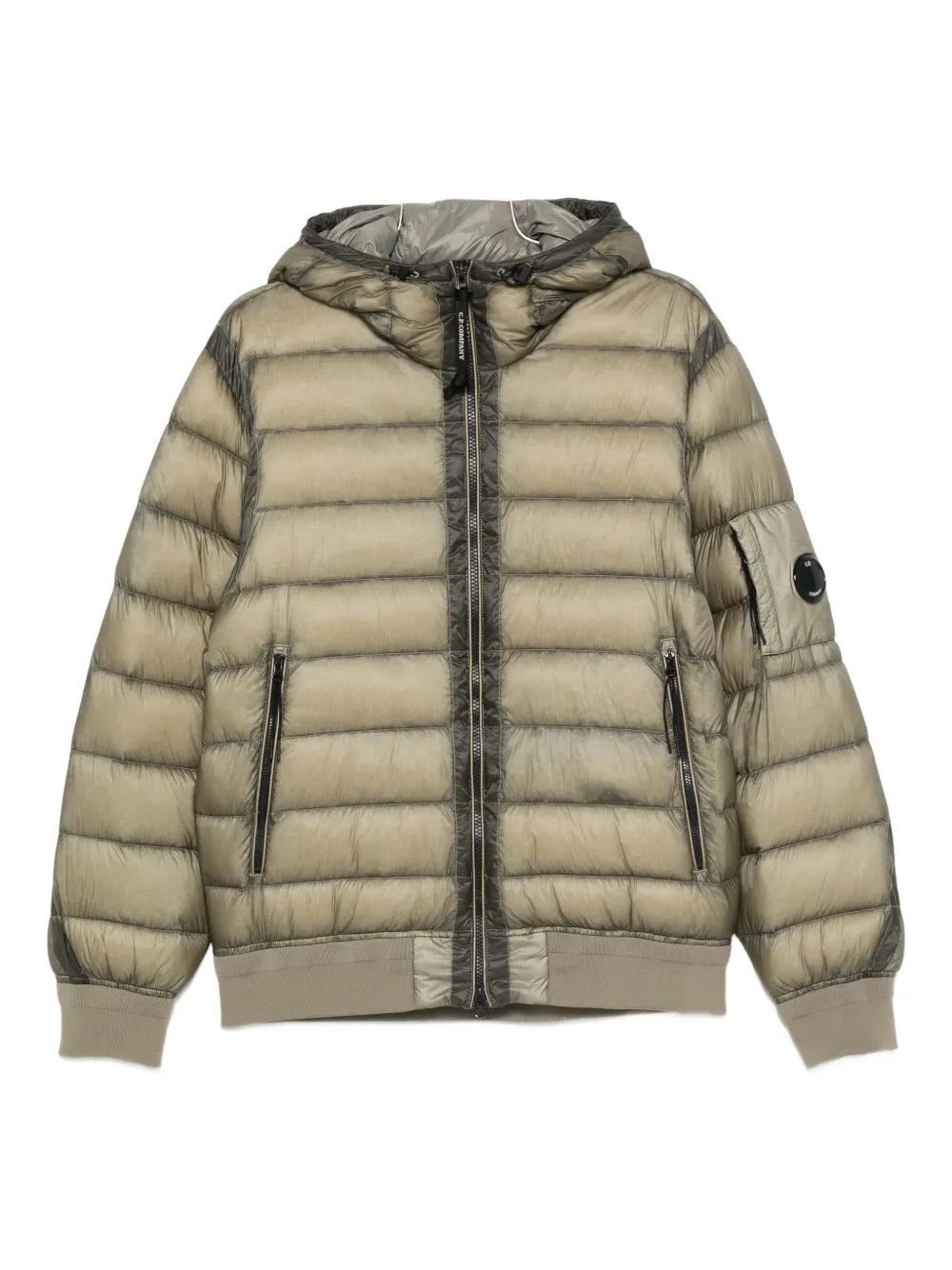 C.P. Company hooded quilted jacket Groen