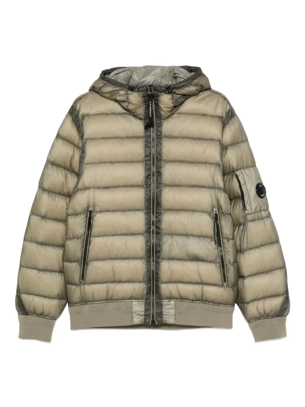 C.P. Company hooded quilted jacket Groen