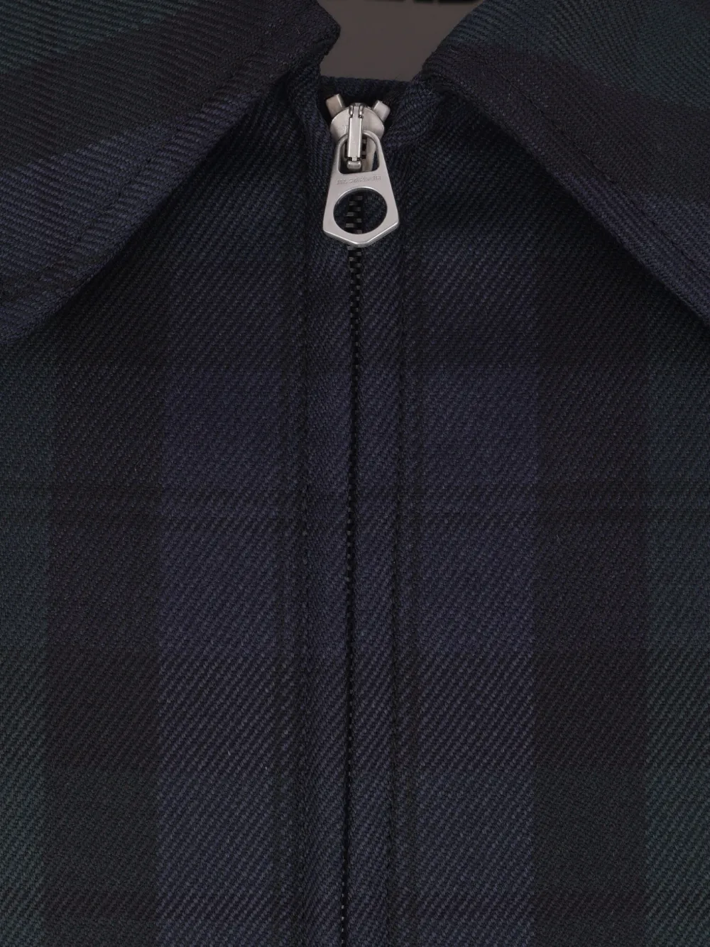 Jil Sander Geruit bomberjack met rits Blauw