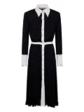 Elisabetta Franchi pleated buttoned midi dress - Black