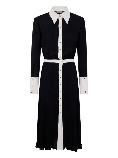 Elisabetta Franchi pleated buttoned midi dress