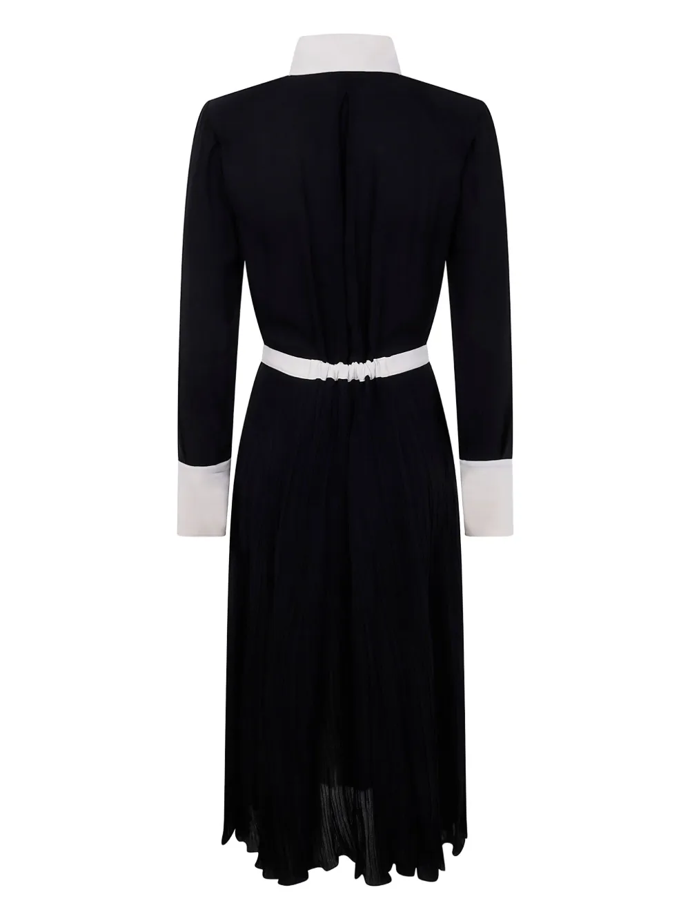 Elisabetta Franchi pleated buttoned midi dress Zwart