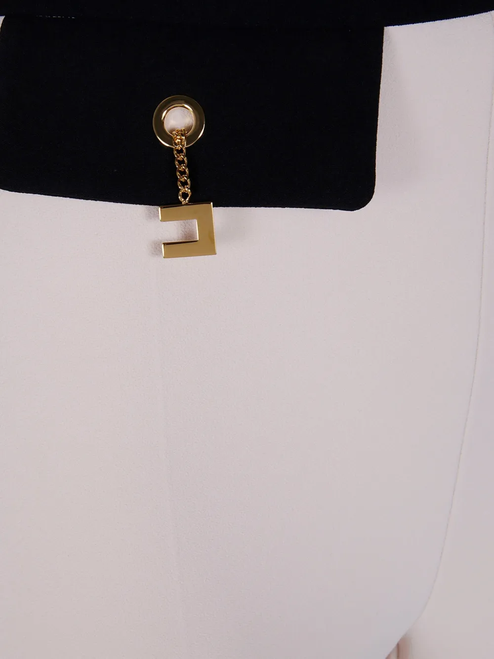 Elisabetta Franchi side-stripe logo-detail trousers Wit
