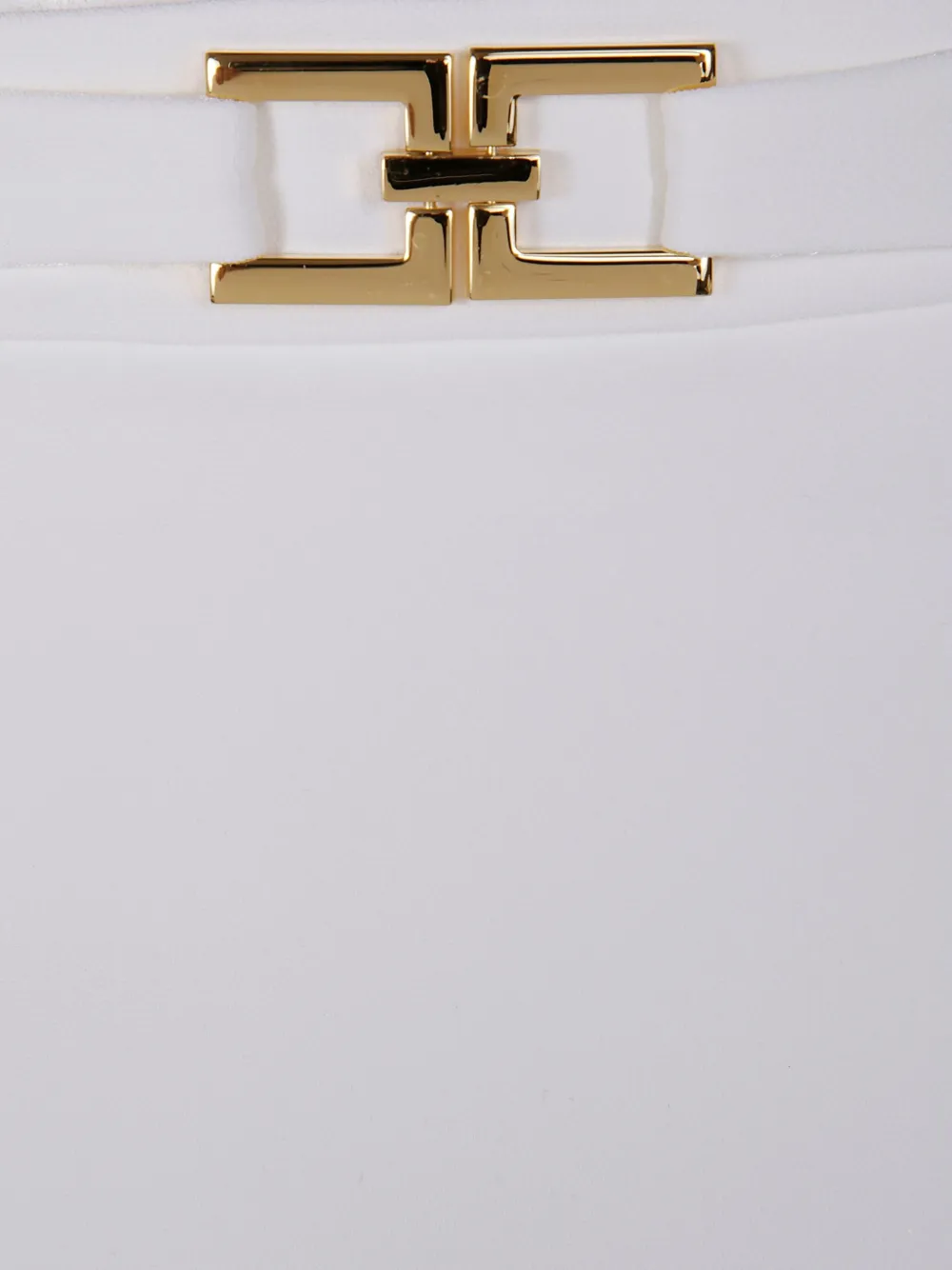 Elisabetta Franchi gold-buckle pencil skirt Wit