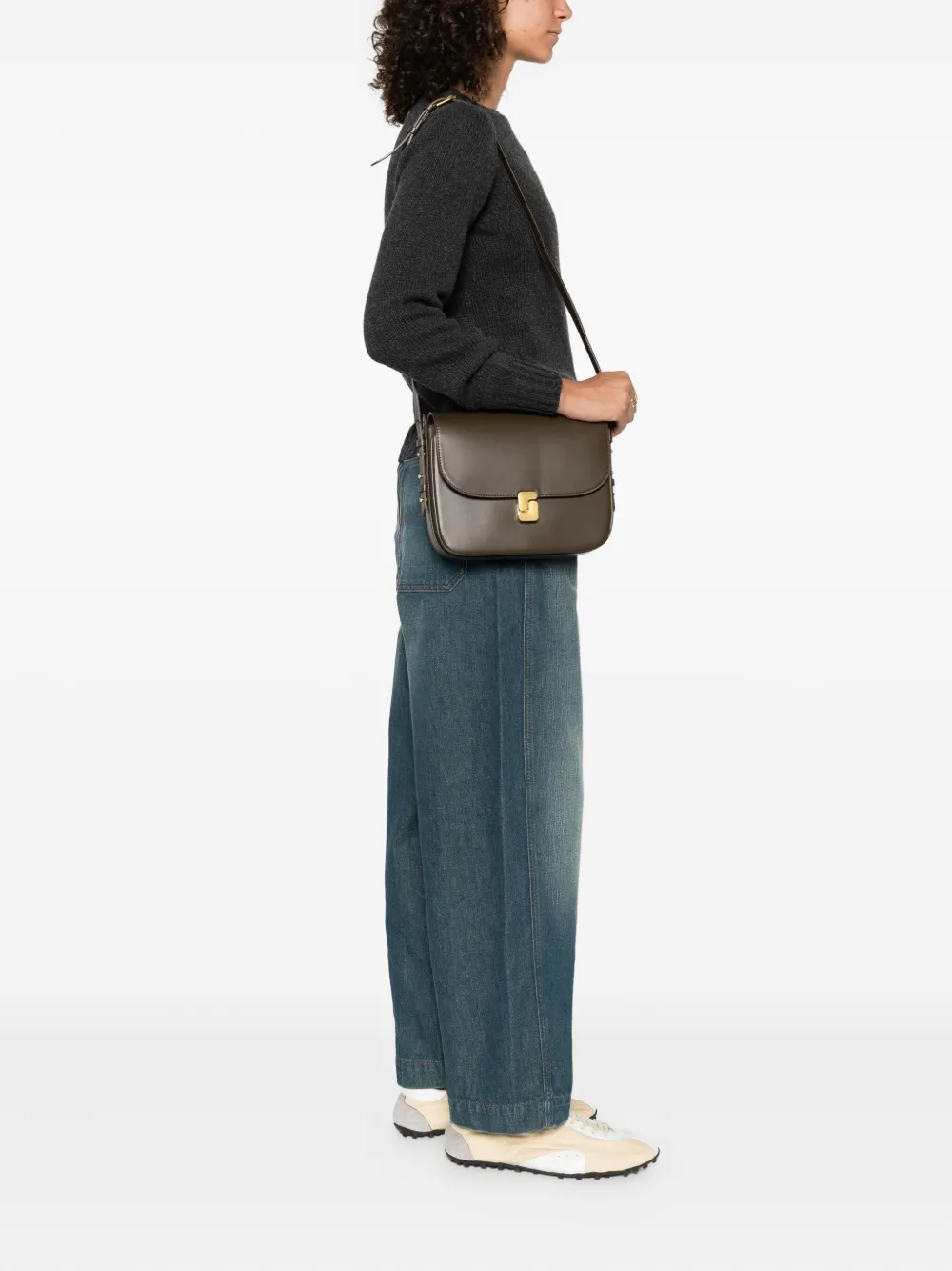 Soeur Leren crossbodytas - Groen