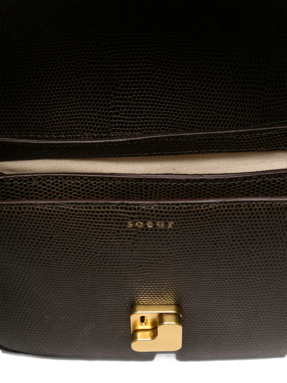 Soeur Leren crossbodytas Groen