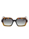 GIGI STUDIOS hexagonal-frame sunglasses - Brown