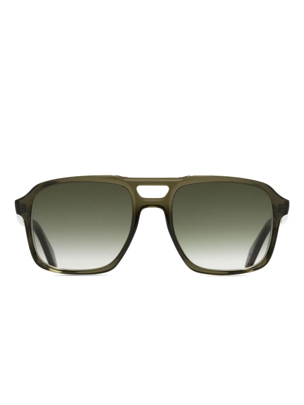 Cutler & Gross Zonnebril met piloten montuur Groen