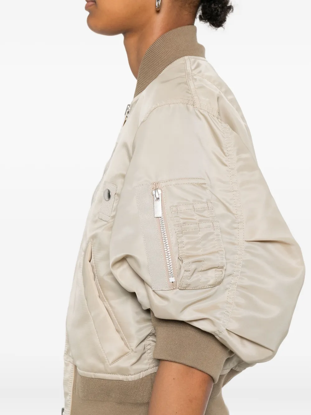 sacai Bomberjack met rits Beige