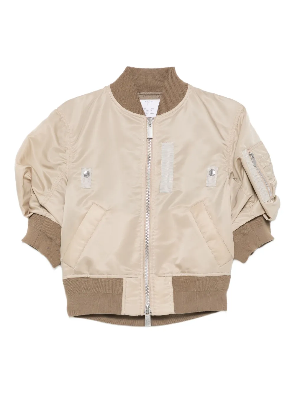 Sacai Bomberjack met rits Beige
