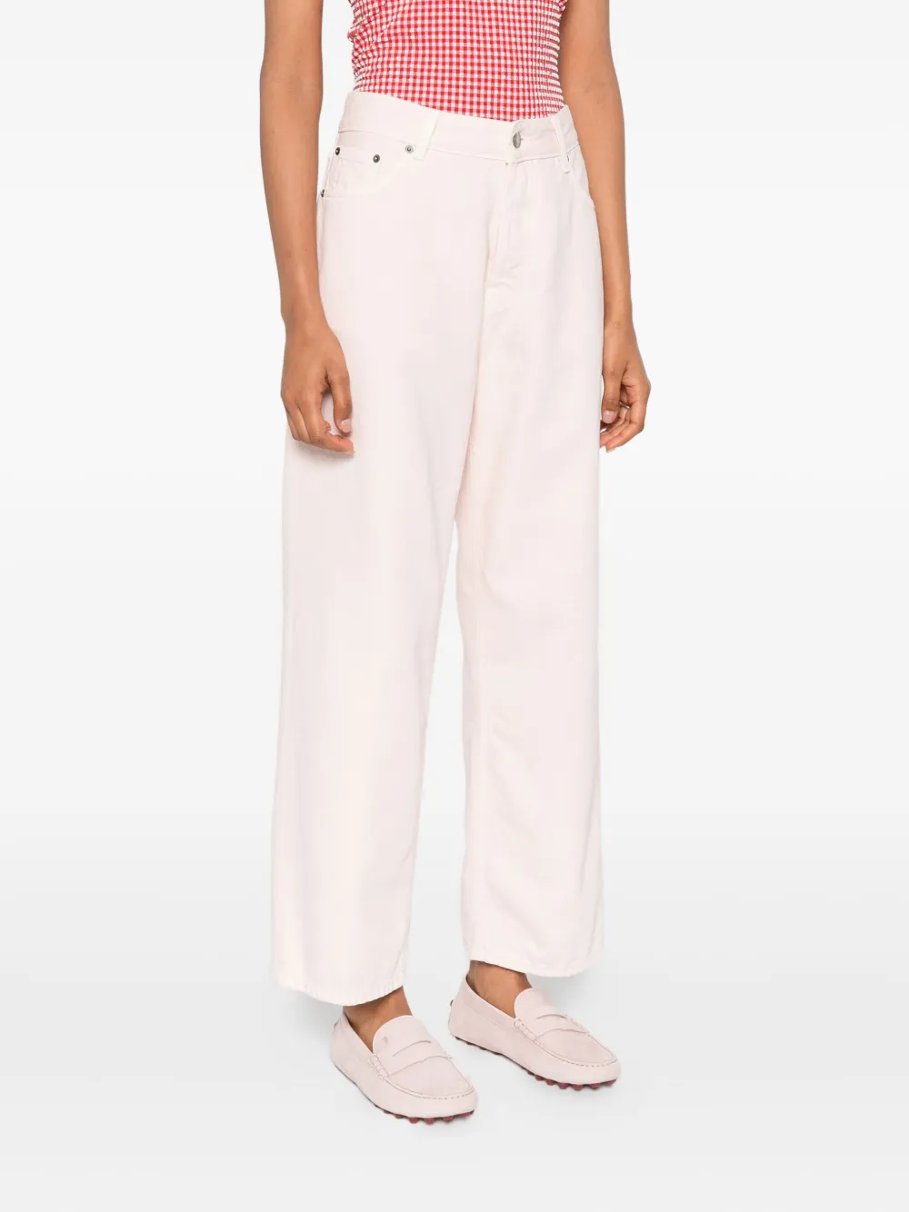 Haikure logo-patch jeans Roze