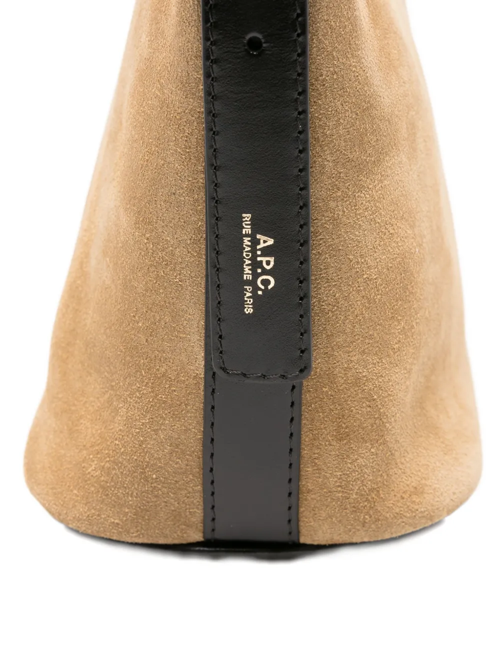 A.P.C. suede zip-fastening shoulder bag Beige
