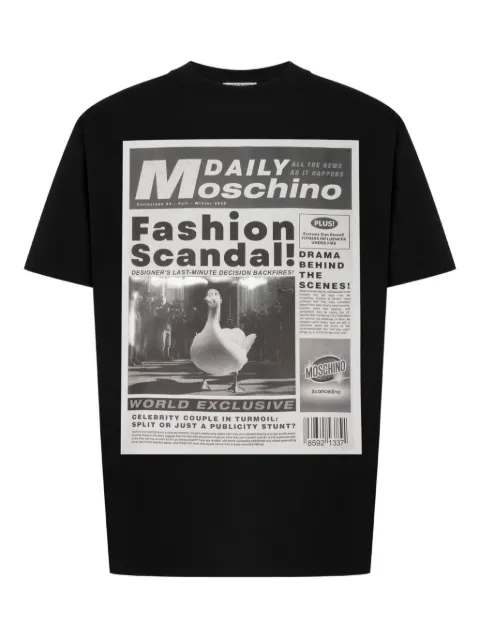 Moschino 뉴스페이퍼 프린트 티셔츠