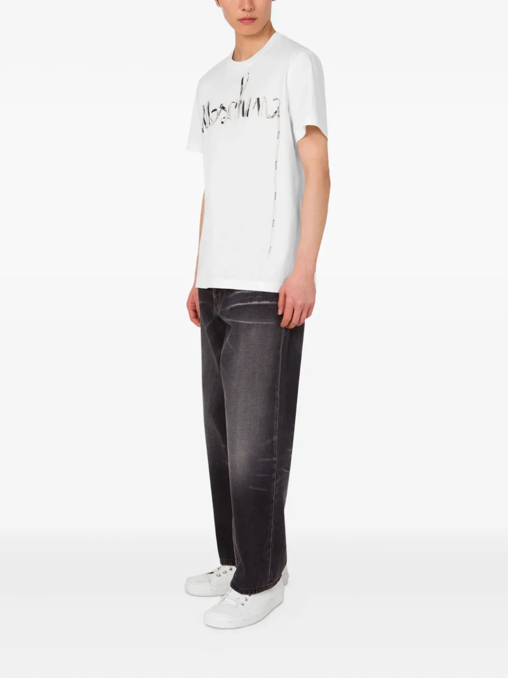 Moschino logo-print T-shirt Wit