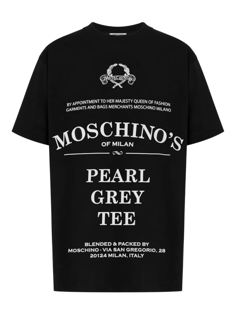 Moschino graphic-print T-shirt Zwart