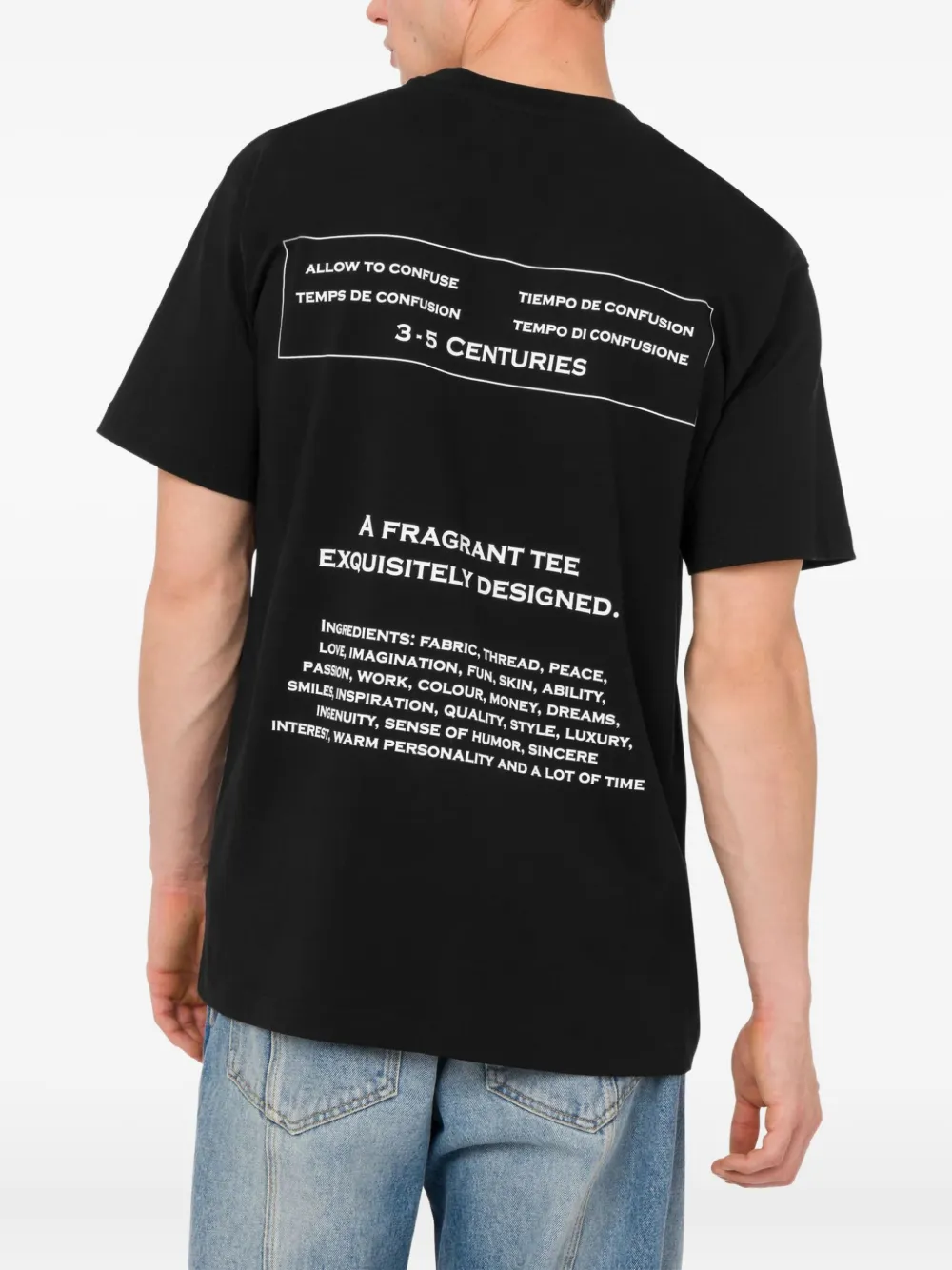Moschino graphic-print T-shirt Zwart