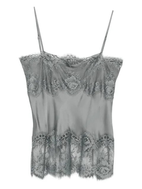 HERSKIND Linnea lace-trimmed satin top